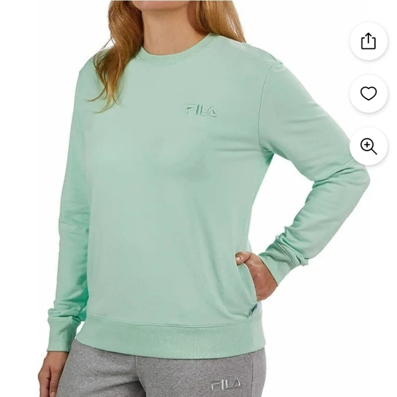Fila Tops - FILA Mint Green French Terry Crewneck Sweatshirt